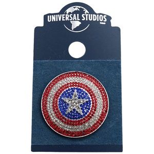 Universal Studios Marvel Captain America Shield Bling Pin